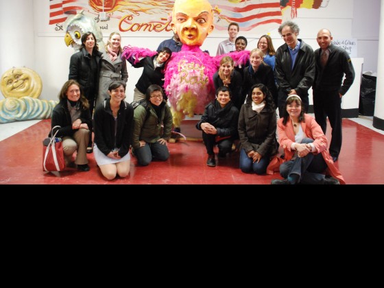 Students and faculty after the presentation at Colton School.