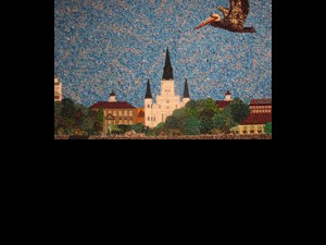 Wanger Mardi Gras beaded art. Photo by Briana Prevost. 