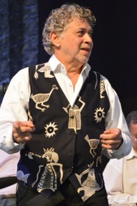 Monty Alexander onstage in the Jazz Tent at Jazz Fest 2015 [Photo by Kichea S. Burt]