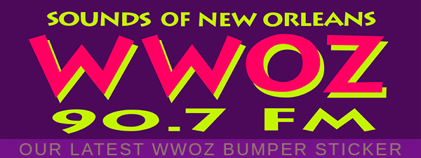 WWOZ bumper sticker