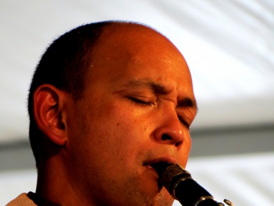 Evan Christopher at Jazz Fest 2012. Photo by Eric Hartman.