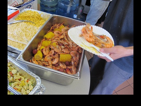 Shrimp boil from Shaggy's Boil Inc. Seafood & Catering. Photo by Jennifer Leslie