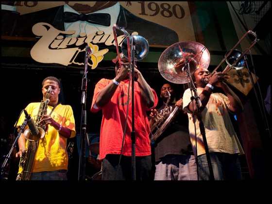 Hot 8 onstage at Tipitina's in 2013 [Photo by Ryan Hodgson-Rigsbee]