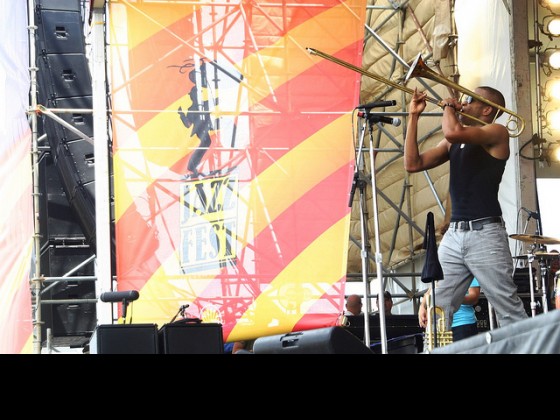 Trombone Shorty at Jazz Fest 2012 [Photo: Danielle Small]