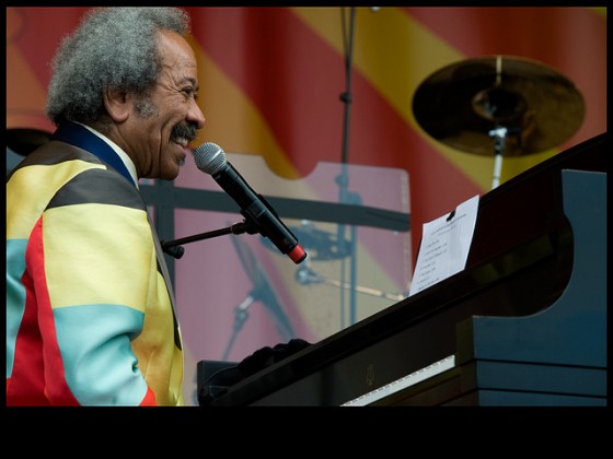 Allen Toussaint onstage at the New Orleans Jazz & Heritage Fest in 2012