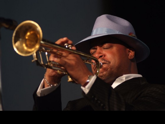 Nicholas Payton performing at Jazz Fest 2008 [Photo by Leon Morris]