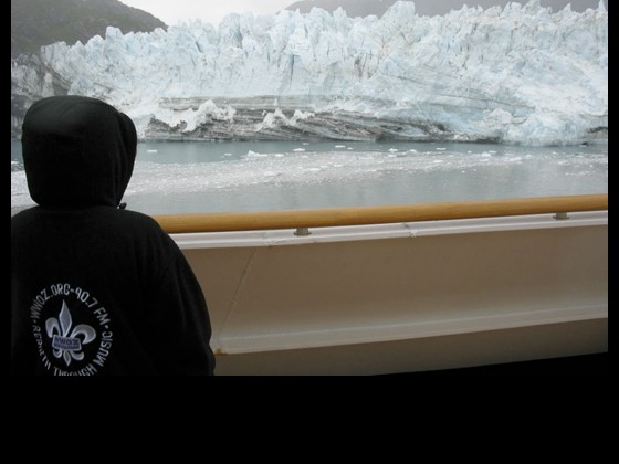 OZ raincoat at the glacier