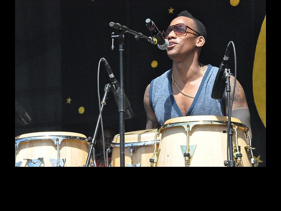 Pedrito Martinez at Jazz Fest. Photo by Kichea S. Burt.