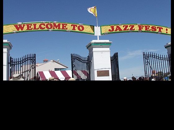 Welcome to Jazz Fest sign