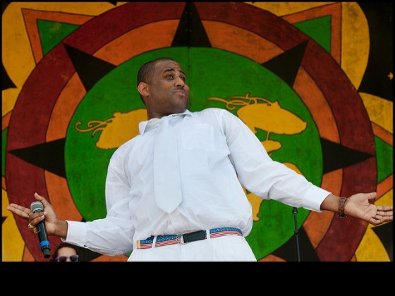 Glen David Andrews at Jazz Fest 2014 [Photo by Ryan Hodgson-Rigsbee]