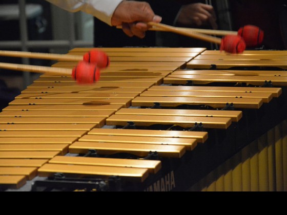 Jason Marsalis on vibraphone at WWOZ in 2014 [Photo by Kichea S. Burt]