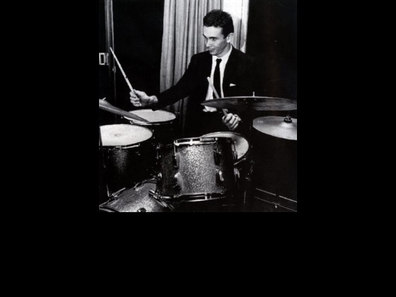 Sandy Nelson sitting at drums