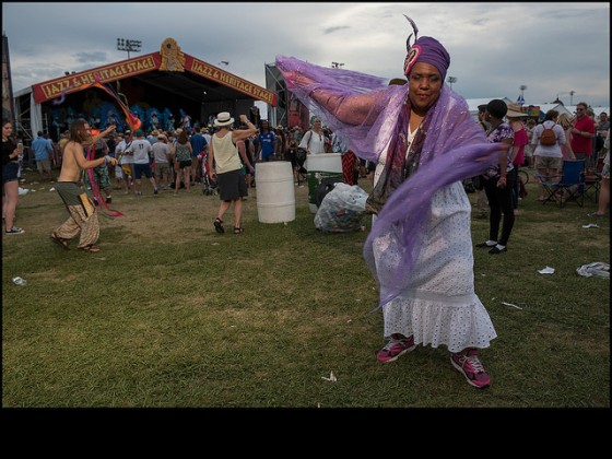 Maroon Queen Cherrice Harrison-Nelson dancing at the Jazz & Heritage Stage [Photo by Ryan Hodgson-Rigsbee]