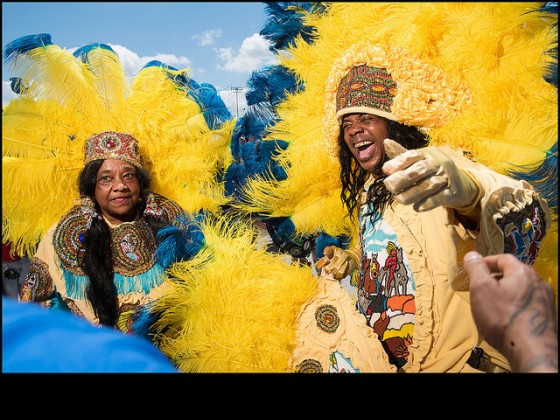 Queen B and Honey with Golden Sioux during day one of Jazz Fest 2016. Photo by Ryan Hodgson-Rigsbee