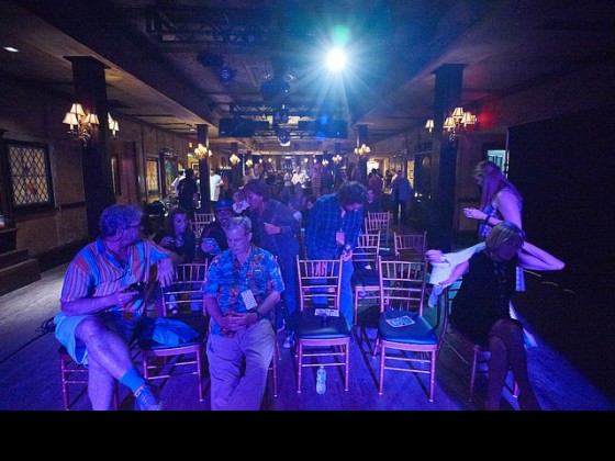 The audience socializes in the Foundation Room between performers. Photo by Eli Mergel.