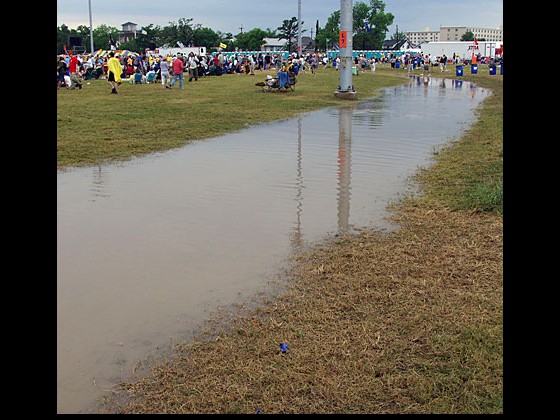 The evidence of rain stays a long time after the precipitation ends