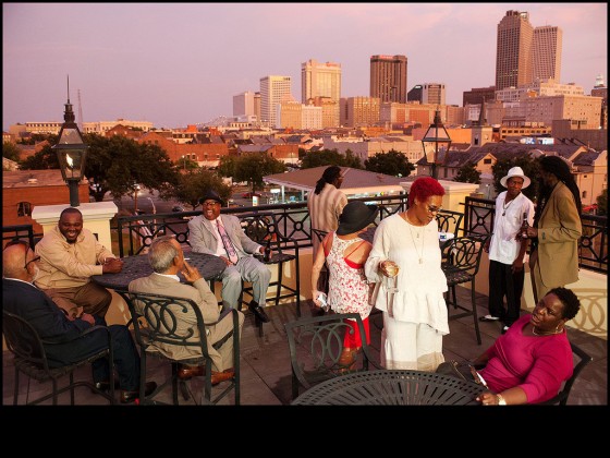 Crystal Feathers reception, part of the Mardi Gras Indian Hall of Fame week, on August 8, 2015 [Photo by Ryan Hodgson-Rigsbee, rhrphoto.com]