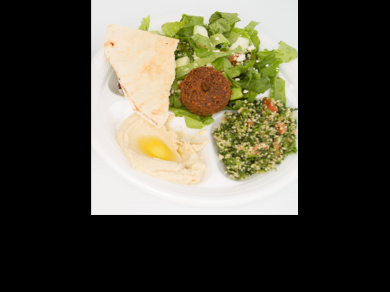 Tabbouleh with pita, Greek garden salad from Mona's Cafe at Food Area 2