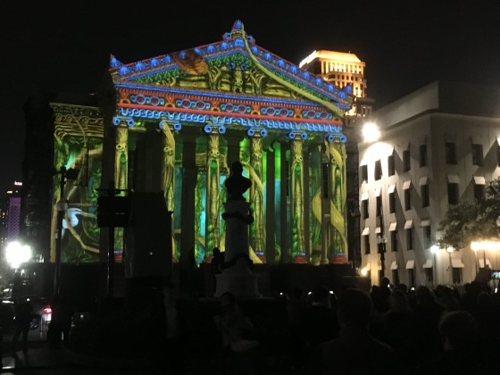 Luna Fete on Gallier Hall [Photo by Carrie Booher]