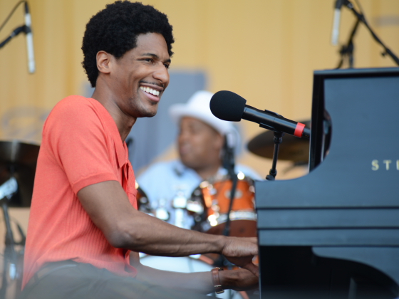 Jon Batiste at Jazz Fest 2018 [Photo by Leon Morris]