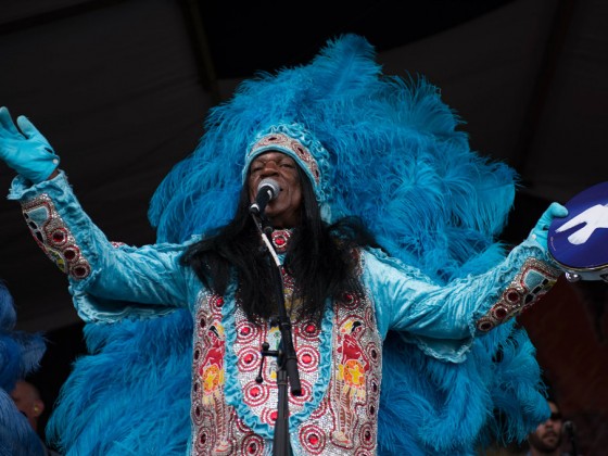 Big Chief Monk Boudreaux at Jazz Fest 2016 [Photo by Ryan Hodgson-Rigsbee]