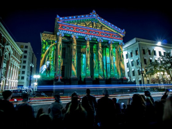 LUNA Fête will light up Gallier Hall Dec. 7-10 [Photo by Bryce Eli for Arts Council New Orleans]