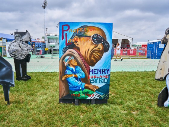 Professor Longhair in the Ancestors Area at Jazz Fest [Photo by Eli Mergel]