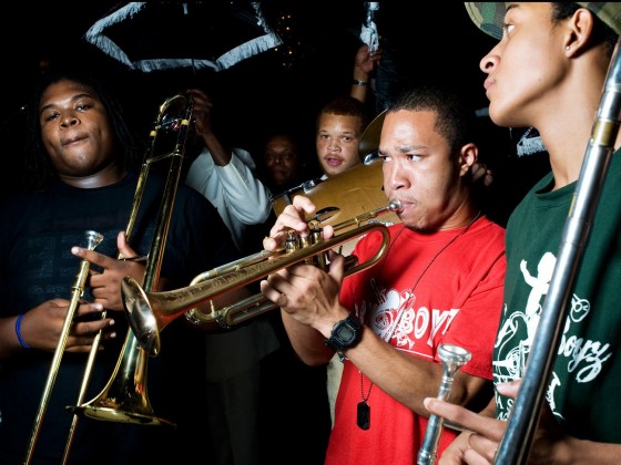 Glenn Hall III with Baby Boyz Brass Band in 2012 [Photo by Ryan Hodgson-Rigsbee]