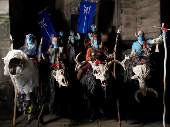 The Wild Hunt and the Coming of The Winter Court. Image courtesy of Mark Taylor and The Beltane Fire Society