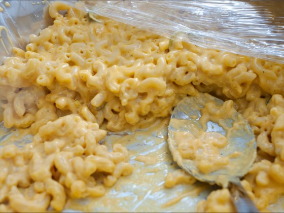Mac'n'cheese from Crabby Jack's during a WWOZ membership drive [Photo by Ryan Hodgson-Rigsbee]