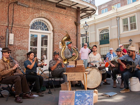 Tuba Skinny on the street. Photo by Michael E McAndrew.