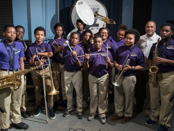 KIPP McDonogh 15 at WWOZ [Photo by Ryan Hodgson-Rigsbee]