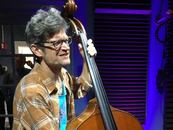 James Singleton at WWOZ [Photo by Carrie Booher]