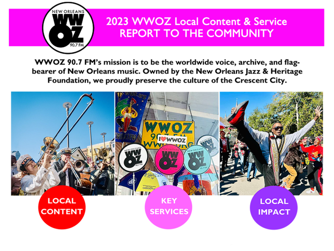 WWOZ New Orleans 90.7 FM New Orleans music to the universe!
