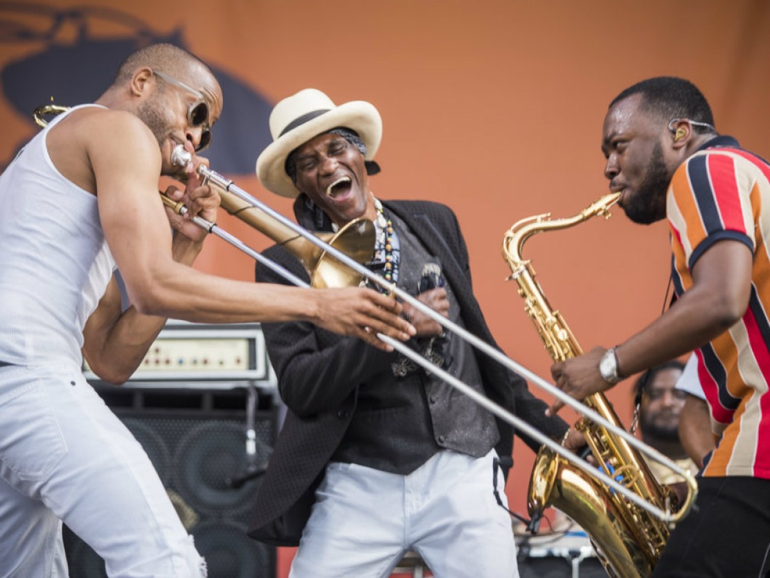 Trombone Shorty & Orleans Avenue with Cyril Neville [Photo by Ryan Hodgson-Rigsbee]