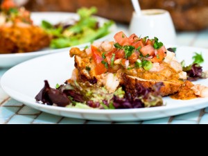 Stuffed black-eyed pea fritters