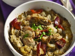 Roasted Eggplant and Oysters