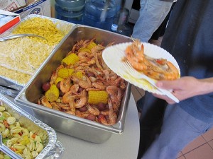 Shrimp boil from Shaggy's Boil Inc. Seafood & Catering. Photo by Jennifer Leslie