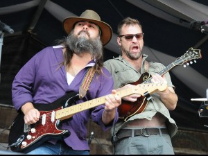 Chris Mule and Aaron Wilkinson of Honey Island Swamp Band at Jazz Fest 2016 [Pho