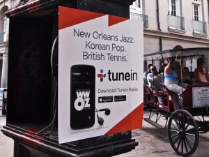 TuneIn Ad in the French Quarter. 