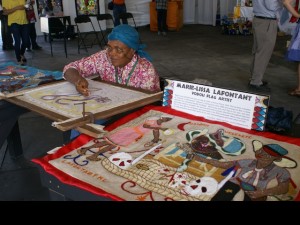 Sequin artist Marie-Lissa Lafonta at the 2011 Festival