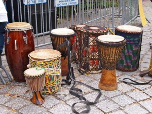 Drums at Congo Square Rhythms Festival 2013 [Photo by Melanie Merz]