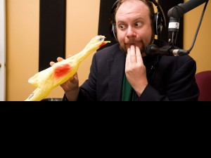 Andrew Ward and rubber chicken