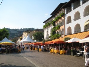 long shot of a street in Ascona