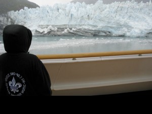 OZ raincoat at the glacier