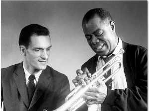 Hugh Hefner and Louis Armstrong in 1959 [Photo from patty-farmer.com]