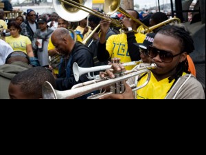 TBC Brass Band at the C.T.C. Steppers Second Line.
