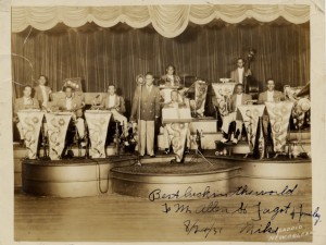 Louis Armstrong and Orchestra, Paddio, New Orleans, 1931, gelatin silver print [Courtesy of the Collections of the Louisiana State Museum, Gift of Caryl Fagot]