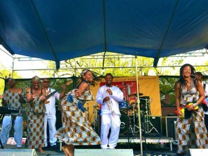 Bamboula 2000 performing at Congo Square in 2013 [Photo by Melanie Merz]