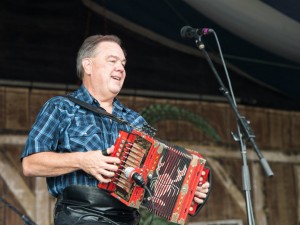 Bruce Daigrepont at Jazz Fest 2016 [Photo by Kate Gegenheimer]